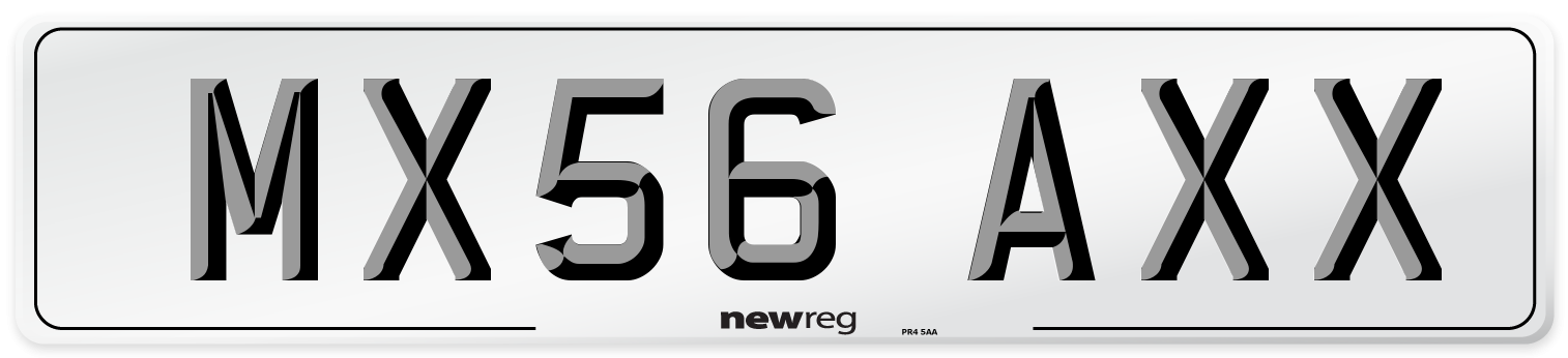 MX56 AXX Number Plate from New Reg